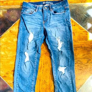 Skinny medium rise cropped jeans